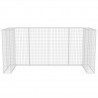 Gabion osłonowy na 3 kosze na śmieci, stalowy, 250x100x120 cm