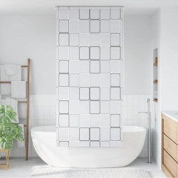 Roleta prysznicowa 80 x 240 cm, wzór w kwadraty