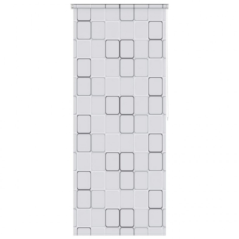 Roleta prysznicowa 80 x 240 cm, wzór w kwadraty