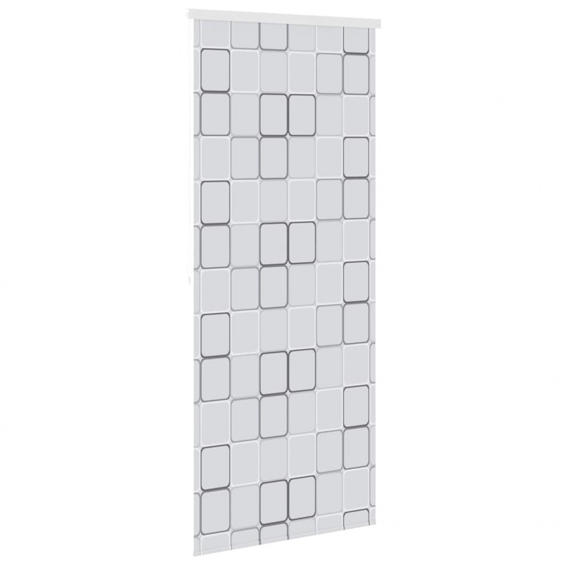 Roleta prysznicowa 80 x 240 cm, wzór w kwadraty