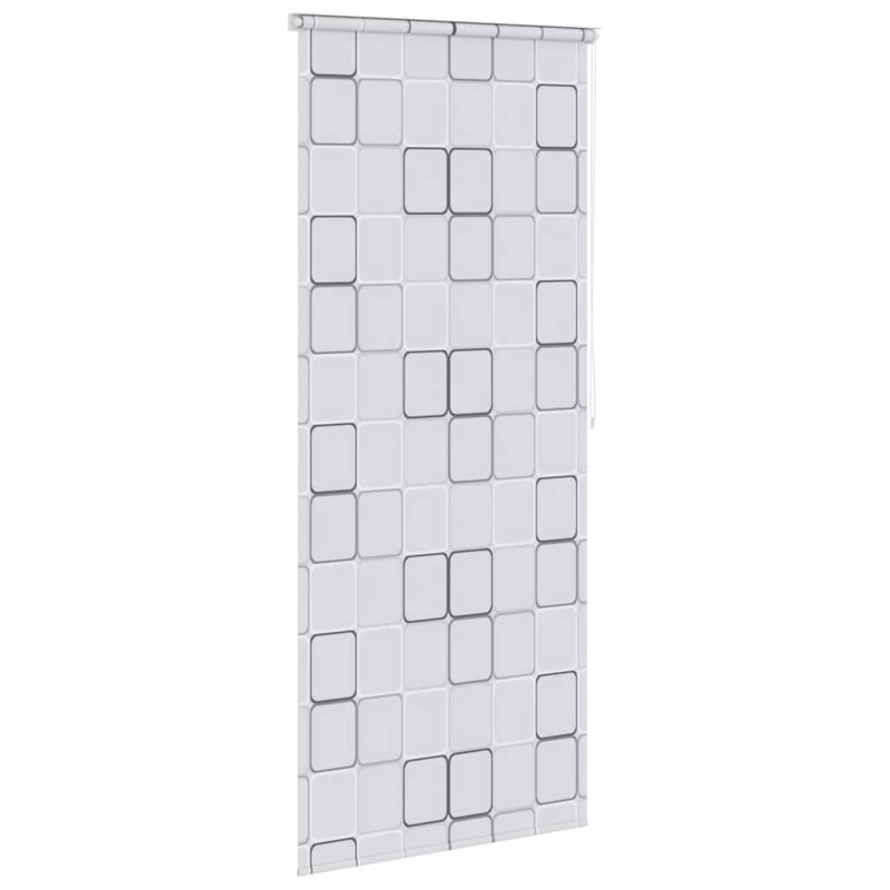 Roleta prysznicowa 100 x 240 cm, wzór w kwadraty
