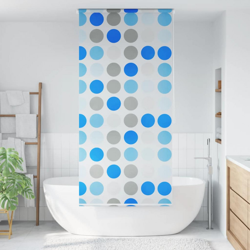 Roleta prysznicowa 80 x 240 cm, wzór w koła