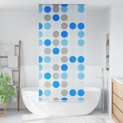 Roleta prysznicowa 100 x 240 cm, wzór w koła