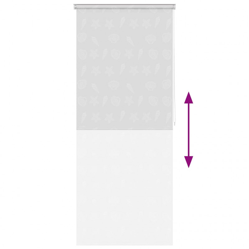 Roleta prysznicowa 80 x 240 cm, wzór w rozgwiazdy