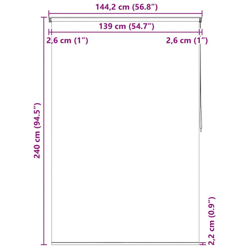 Roleta prysznicowa 140 x 240 cm, wzór w rozgwiazdy