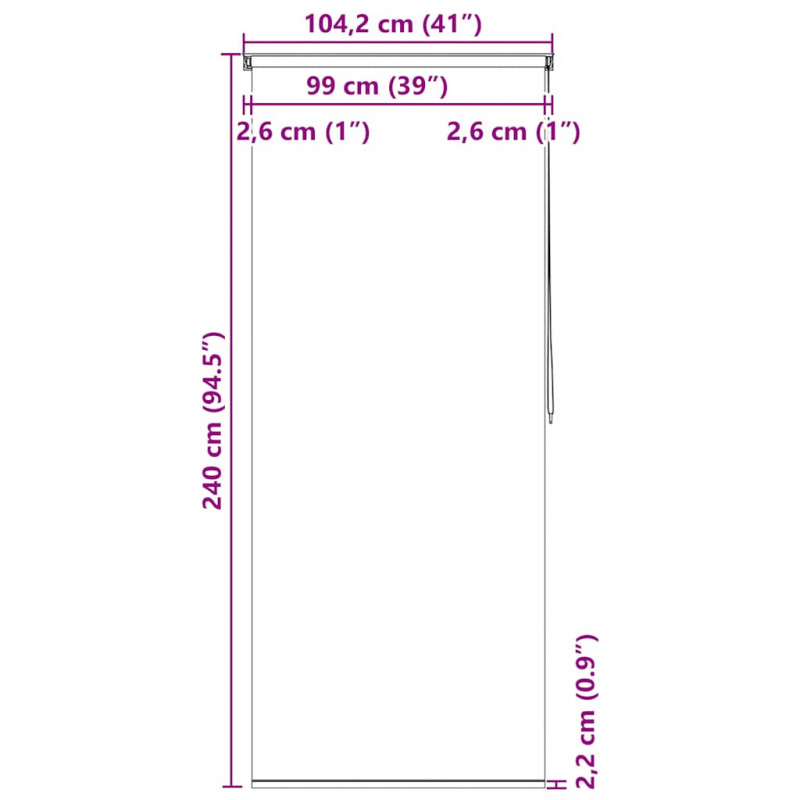 Roleta prysznicowa 100 x 240 cm, wzór w bąbelki