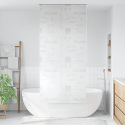 Roleta prysznicowa 80 x 240 cm, z napisami