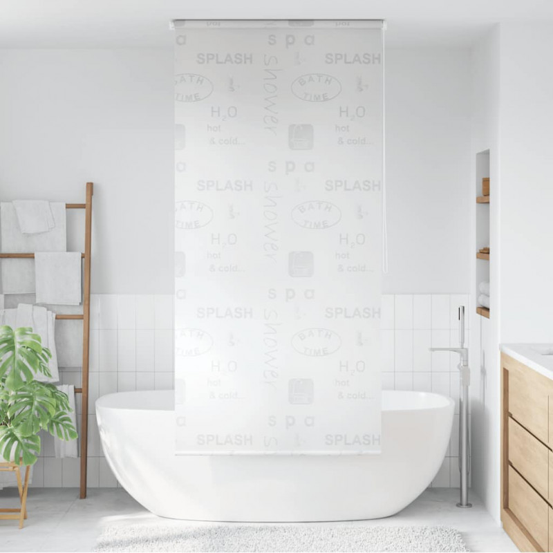 Roleta prysznicowa 80 x 240 cm, z napisami