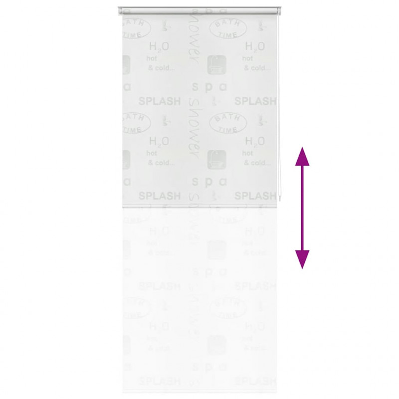 Roleta prysznicowa 80 x 240 cm, z napisami