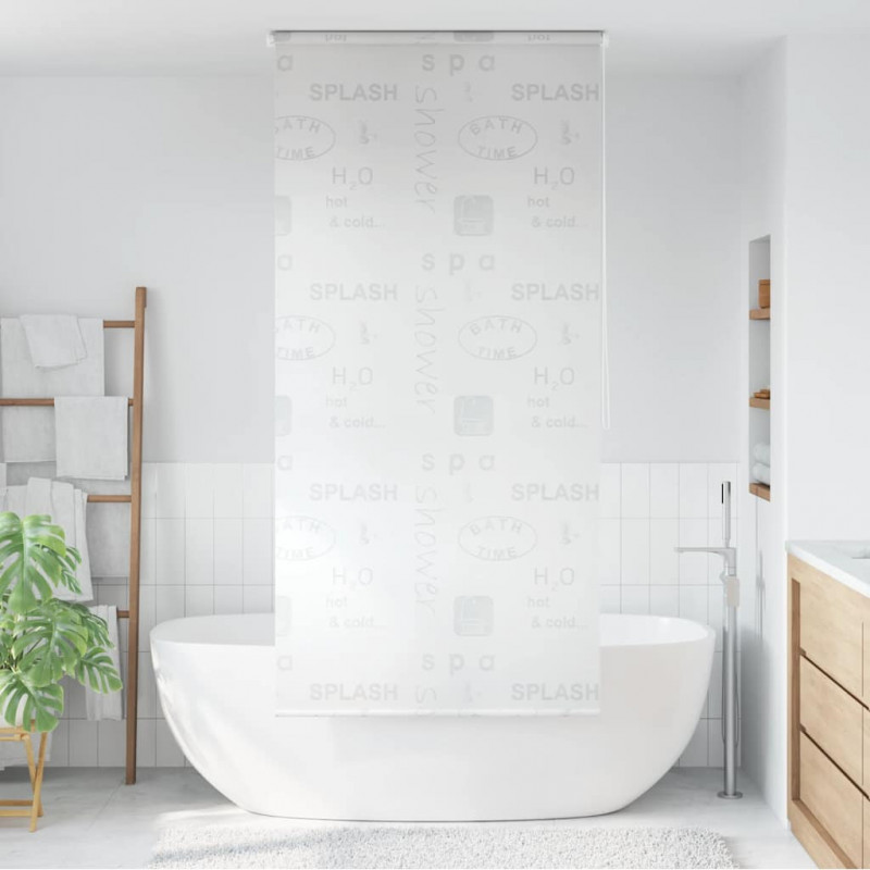 Roleta prysznicowa 100 x 240 cm, z napisami