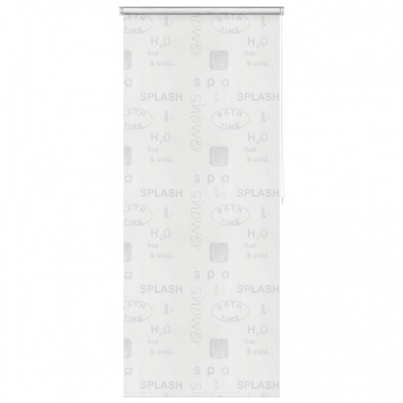Roleta prysznicowa 120 x 240 cm, z napisami