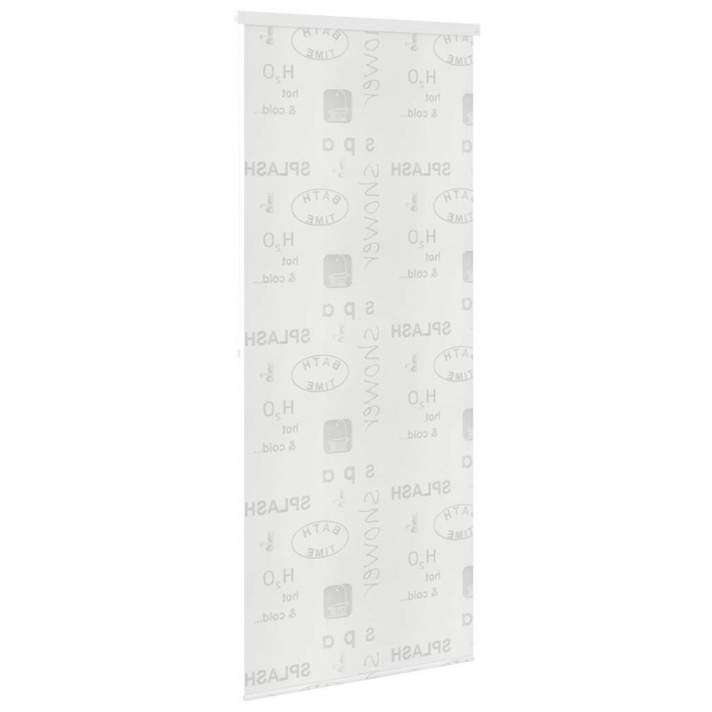 Roleta prysznicowa 120 x 240 cm, z napisami