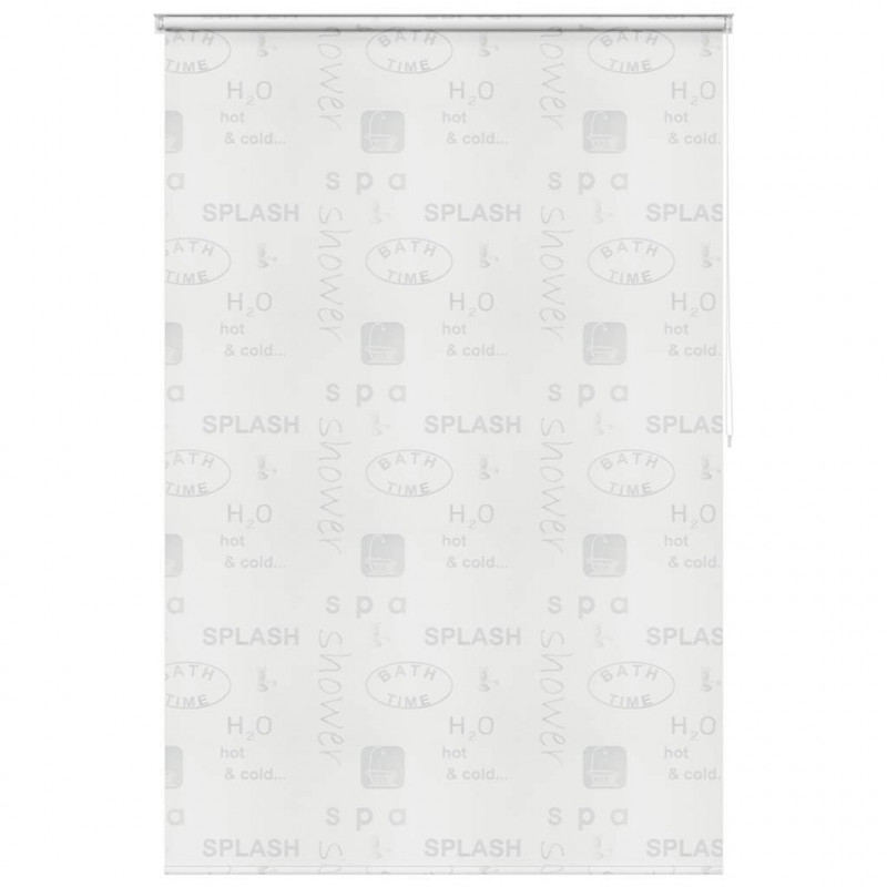 Roleta prysznicowa 140 x 240 cm, z napisami
