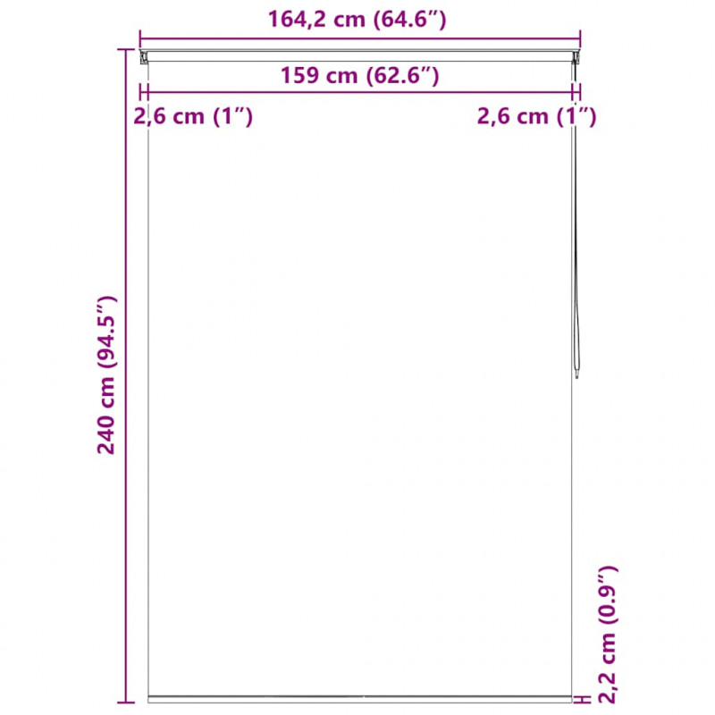 Roleta prysznicowa 160x240 cm, z napisami