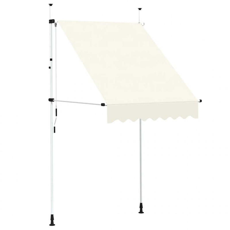 Markiza zwijana ręcznie, 150 cm, kremowa