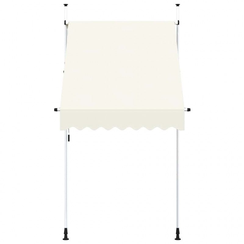 Markiza zwijana ręcznie, 150 cm, kremowa