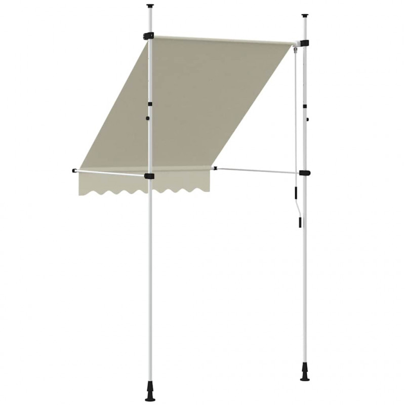 Markiza zwijana ręcznie, 150 cm, kremowa