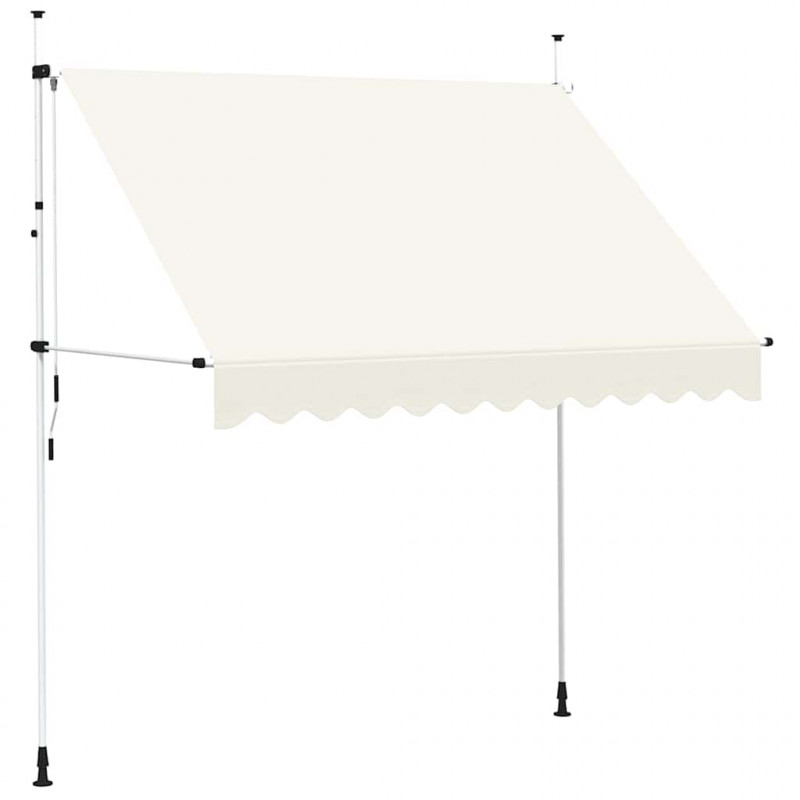 Markiza zwijana ręcznie, 250 cm, kremowa