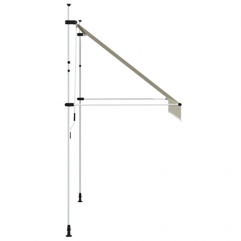 Markiza zwijana ręcznie, 250 cm, kremowa