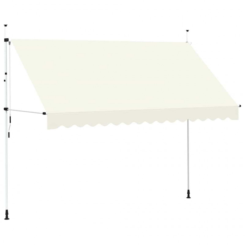 Markiza zwijana ręcznie, 350 cm, kremowa