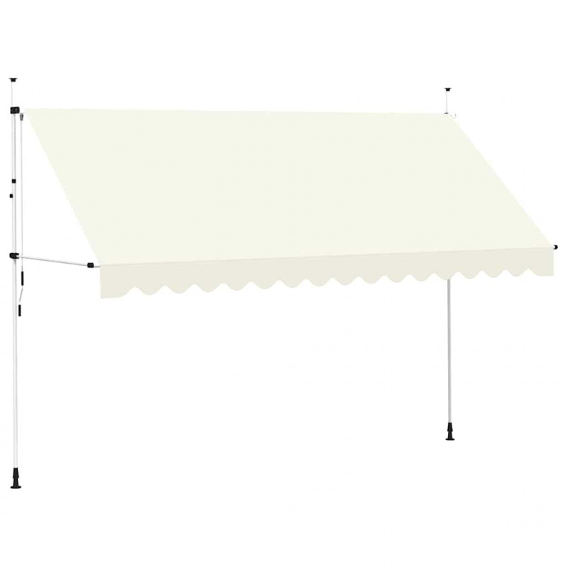 Markiza zwijana ręcznie, 400 cm, kremowa