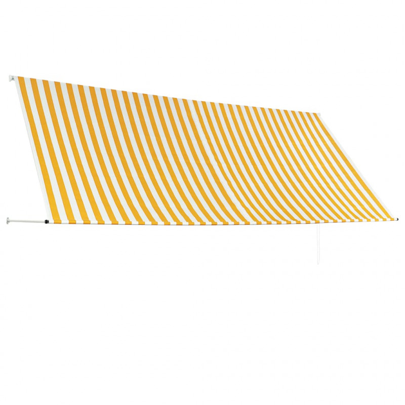 Markiza zwijana, 350 x 150 cm, żółto-biała