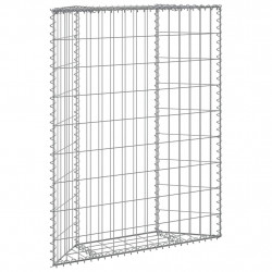 Podniesiona rabata gabionowa, trapezowa, stal, 80x20x100 cm