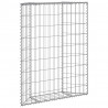 Podniesiona rabata gabionowa, trapezowa, stal, 80x20x100 cm