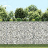 Podniesiona rabata gabionowa, trapezowa, stal, 80x20x100 cm