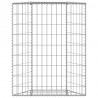 Podniesiona rabata gabionowa, trapezowa, stal, 80x20x100 cm