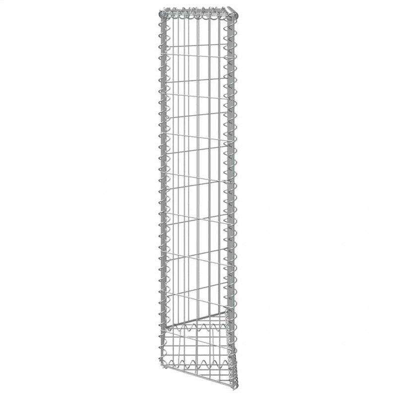 Podniesiona rabata gabionowa, trapezowa, stal, 80x20x100 cm