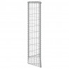 Podniesiona rabata gabionowa, trapezowa, stal, 80x20x100 cm