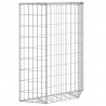 Podniesiona rabata gabionowa, trapezowa, stal, 80x20x100 cm
