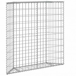 Podniesiona rabata gabionowa, trapezowa, stal, 100x20x100 cm