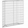 Podniesiona rabata gabionowa, trapezowa, stal, 100x20x100 cm