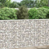 Podniesiona rabata gabionowa, trapezowa, stal, 100x20x100 cm