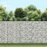 Podniesiona rabata gabionowa, trapezowa, stal, 100x20x100 cm