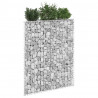 Podniesiona rabata gabionowa, trapezowa, stal, 100x20x100 cm