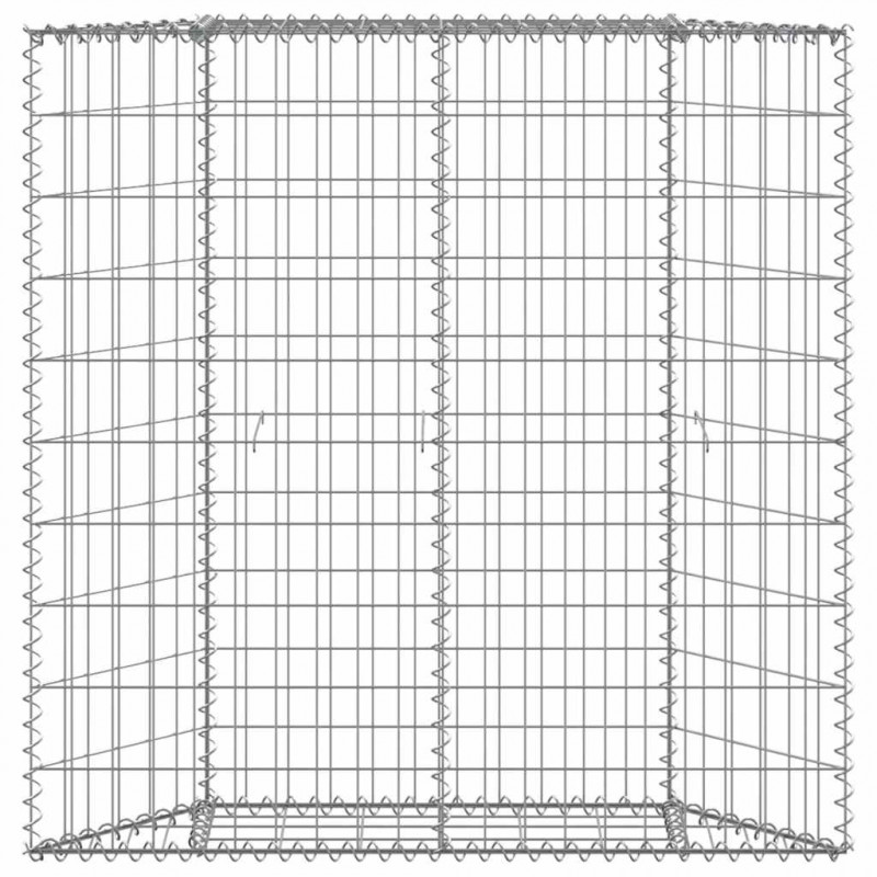 Podniesiona rabata gabionowa, trapezowa, stal, 100x20x100 cm
