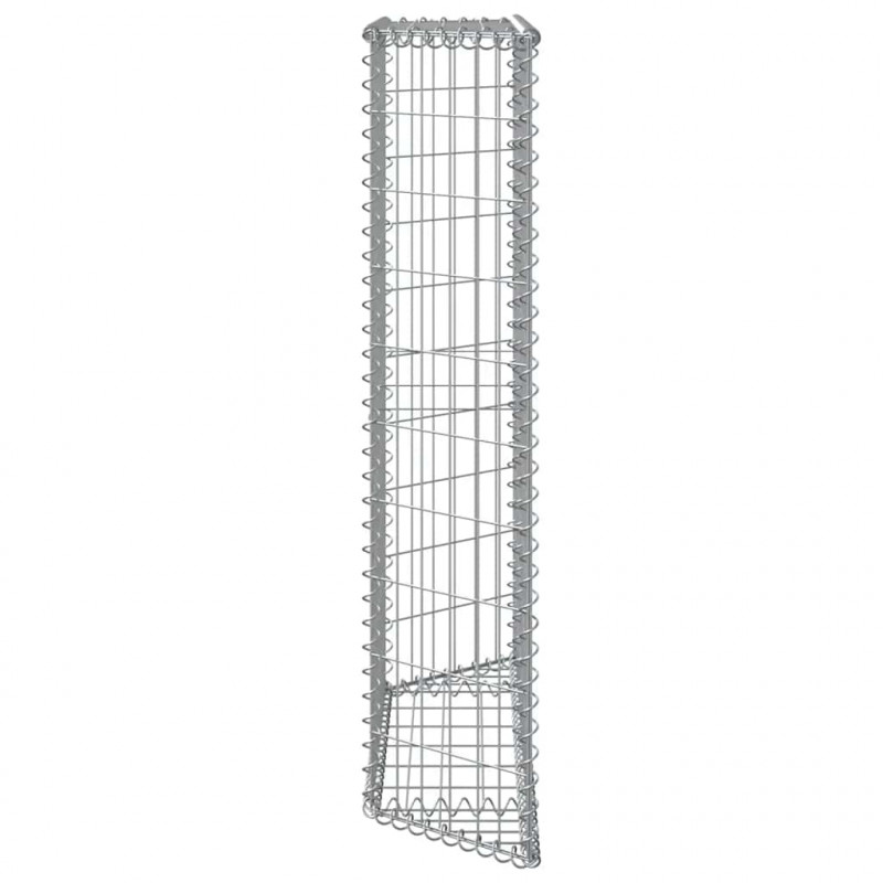 Podniesiona rabata gabionowa, trapezowa, stal, 100x20x100 cm