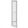 Podniesiona rabata gabionowa, trapezowa, stal, 100x20x100 cm