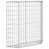 Podniesiona rabata gabionowa, trapezowa, stal, 100x20x100 cm