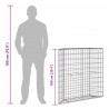 Podniesiona rabata gabionowa, trapezowa, stal, 100x20x100 cm