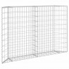 Podniesiona rabata gabionowa, trapezowa, stal, 150x20x100 cm
