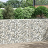 Podniesiona rabata gabionowa, trapezowa, stal, 150x20x100 cm