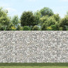 Podniesiona rabata gabionowa, trapezowa, stal, 150x20x100 cm