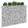 Podniesiona rabata gabionowa, trapezowa, stal, 150x20x100 cm