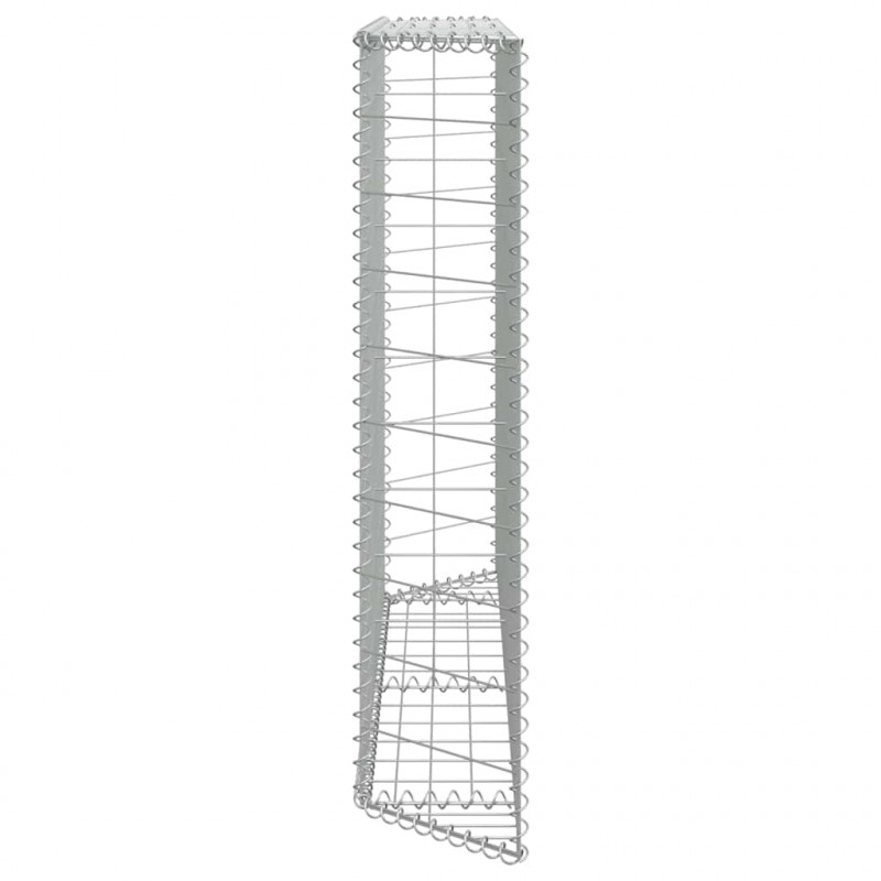Podniesiona rabata gabionowa, trapezowa, stal, 150x20x100 cm