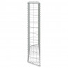 Podniesiona rabata gabionowa, trapezowa, stal, 150x20x100 cm