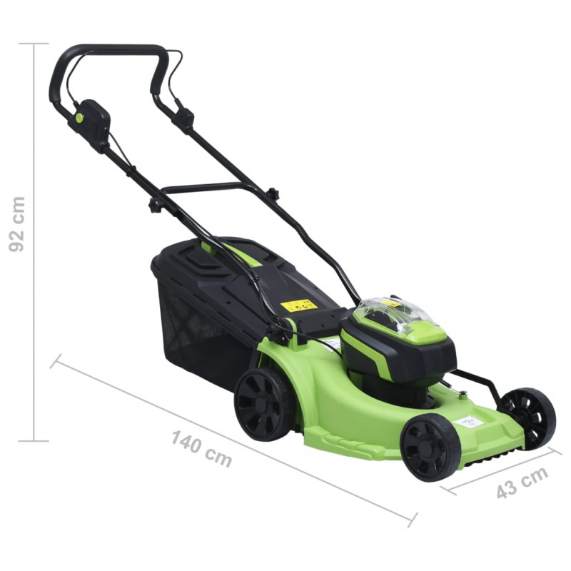 Kosiarka bezprzewodowa z 2 akumulatorami 20V 2000 mAh, Li-ion